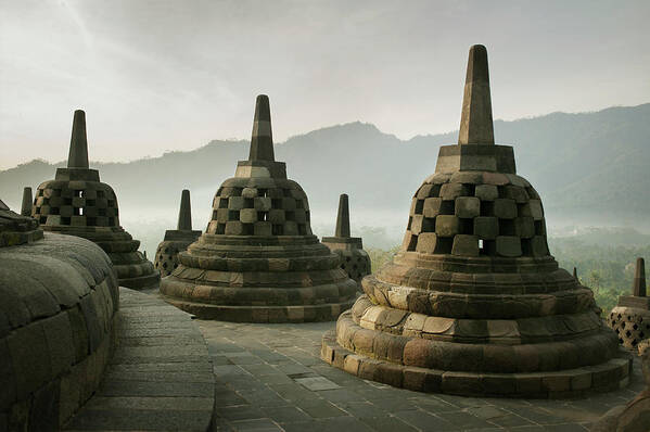 Unesco Poster featuring the photograph Borobudur Temple by Huy Lam / Design Pics