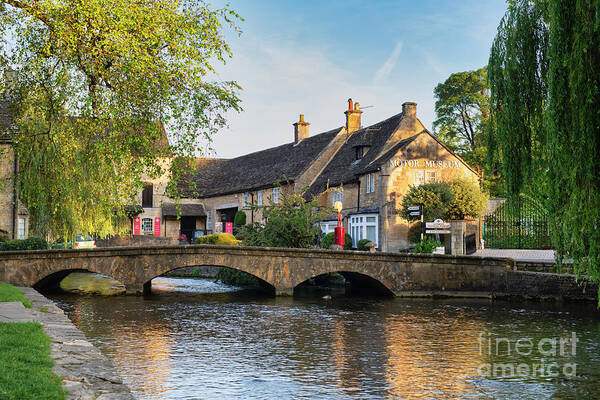 Bourton On The Water Poster featuring the photograph Bourton on the Water Summer Sunrise by Tim Gainey