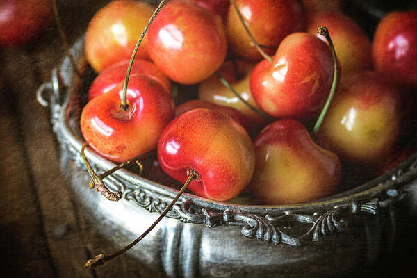 Cherries Poster featuring the photograph Bowl of Cherries by Cindi Ressler