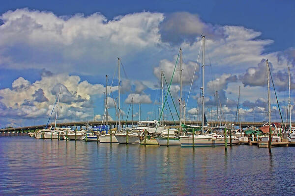 Downtown Bradenton Poster featuring the photograph Bradenton Waterfront Marina by HH Photography of Florida