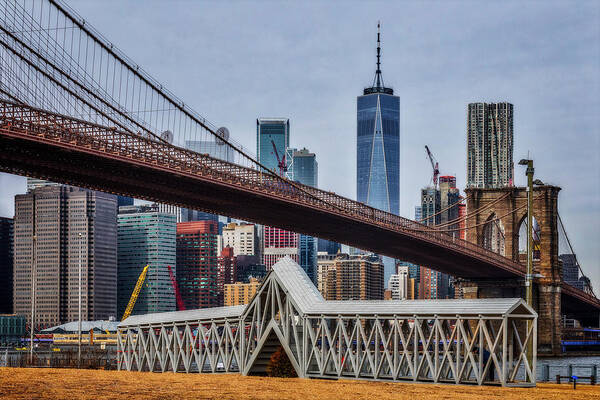 Brooklyn Bridge Park Poster featuring the photograph Brooklyn Bridge DUMBO NYC by Susan Candelario