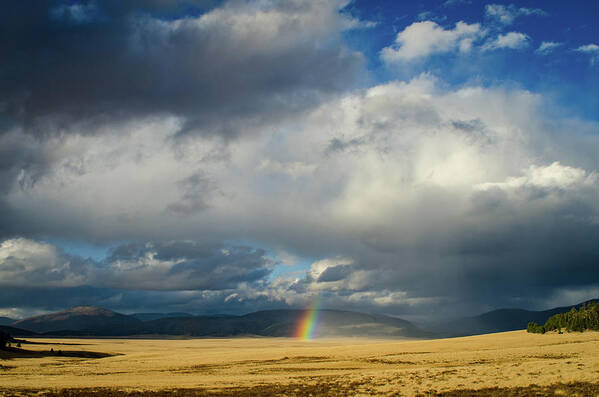 Valles Caldera National Preserve Poster featuring the photograph Caldera Rainbow by Jeff Phillippi