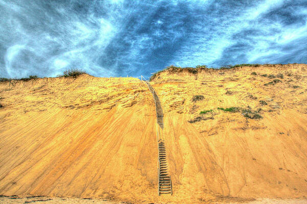 Cape Cod Poster featuring the photograph Cape Dune And Stairst by Robert Goldwitz