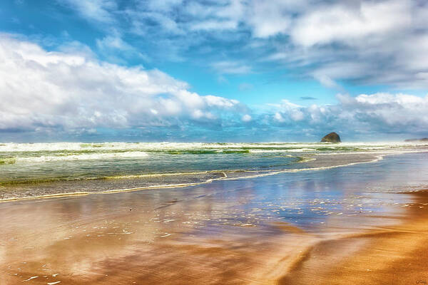 Pacific City Poster featuring the photograph Cape Kiwanda Beach by Dee Browning