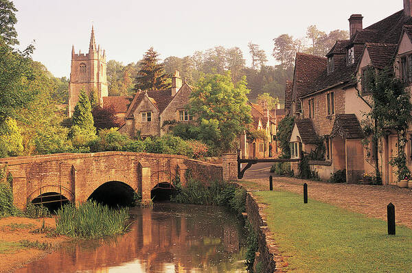 Built Structure Poster featuring the photograph Castle Combe, Cotswolds, England, Uk by Peter Adams