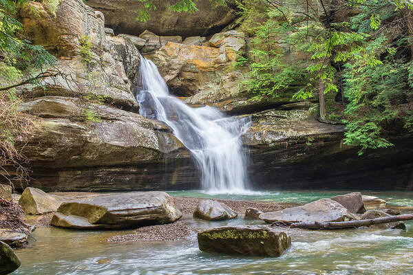 Waterfall Poster featuring the photograph Cedar Falls 3554 by Scott Meyer