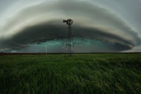 Windmill Poster featuring the photograph Center of attention by Aaron J Groen