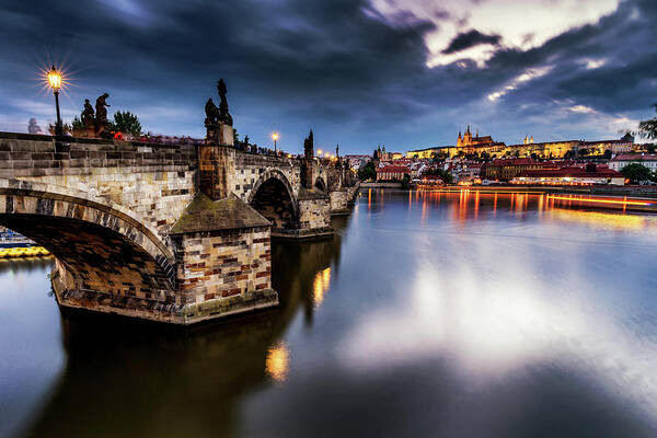 Charles Bridge Poster featuring the photograph Prague by Andrei Dima