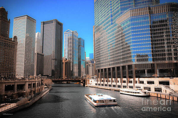 Chicago Poster featuring the photograph Chicago River by Veronica Batterson