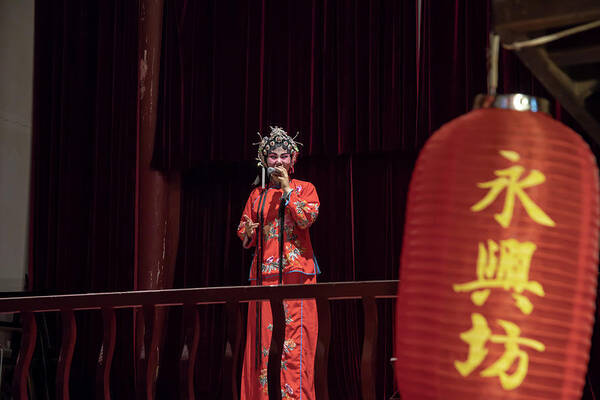 Asia Poster featuring the photograph Chinese Opera singer onstage by Karen Foley