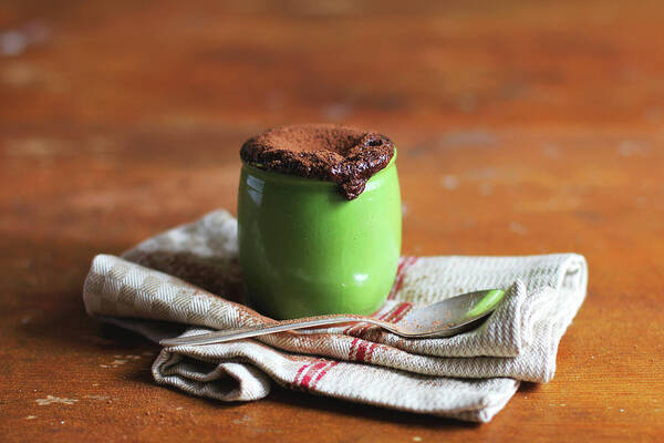 Temptation Poster featuring the photograph Chocolate Souffle by Anna Kurzaeva