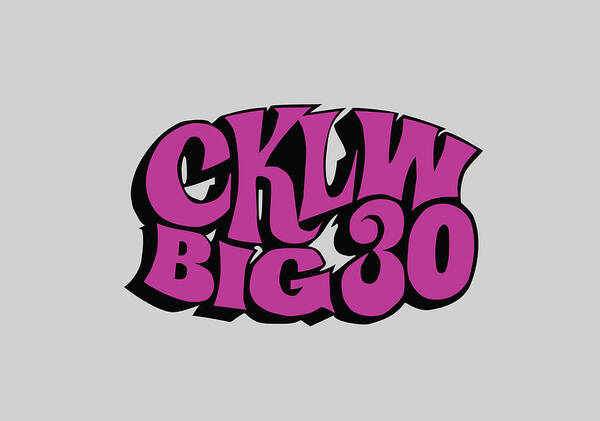 Cklw Logo Classic Rock Poster featuring the photograph CKLW Big 30 - Purple by Thomas Leparskas