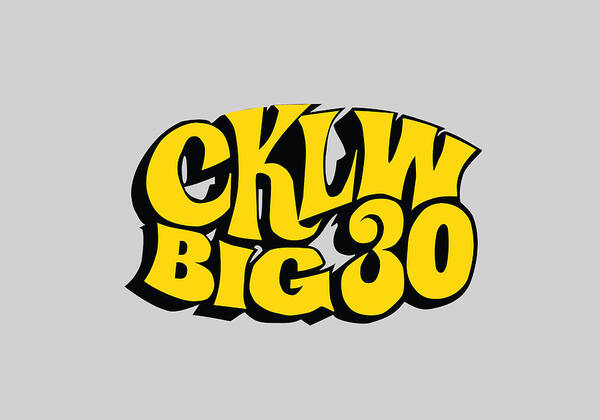 Cklw Radio Logo Classic Rock Oldies Motown Poster featuring the digital art CKLW Big 30 - Yellow by Thomas Leparskas