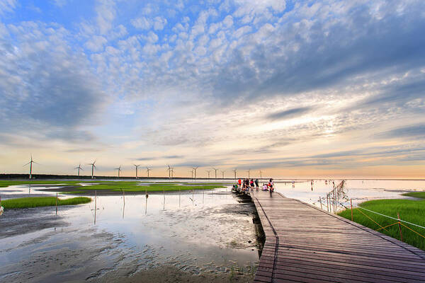 Scenics Poster featuring the photograph Clouds And Water In Wetland Before by Samyaoo