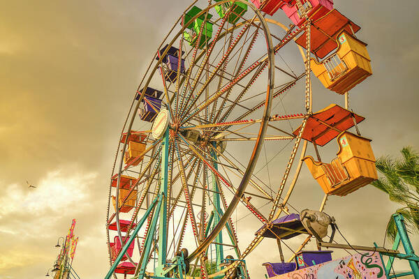 Ferris Poster featuring the photograph Coastal Carnival by Christopher Rice