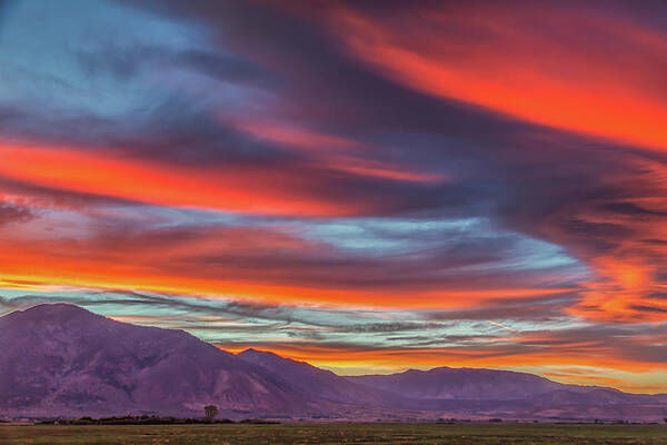 Landscape Poster featuring the photograph Colorful Clouds at Sunset by Marc Crumpler