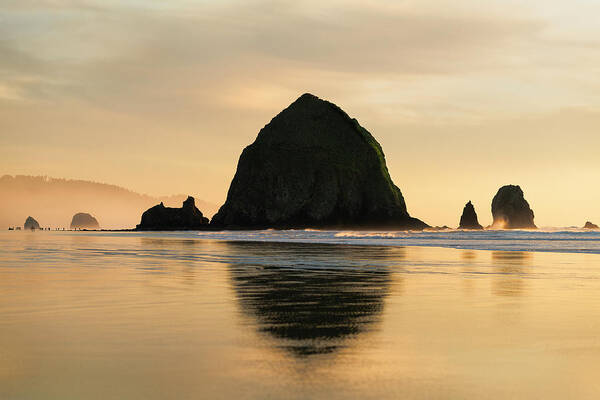 Cannon Beach Poster featuring the photograph Copper Haystack by James Covello