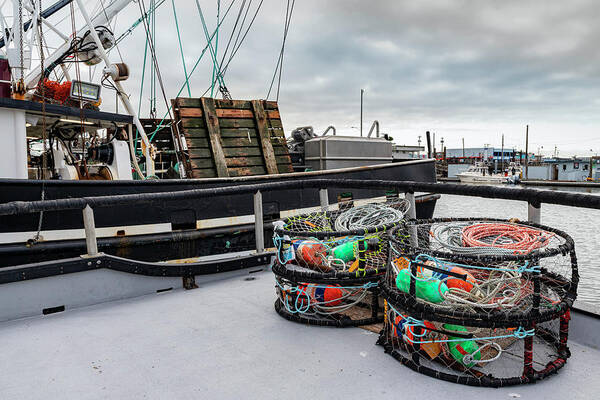 Nautical Poster featuring the photograph Crab Cages by Larry Waldon