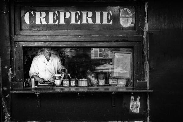 Crepe Poster featuring the photograph Creperie Montmartre by Adam Weh