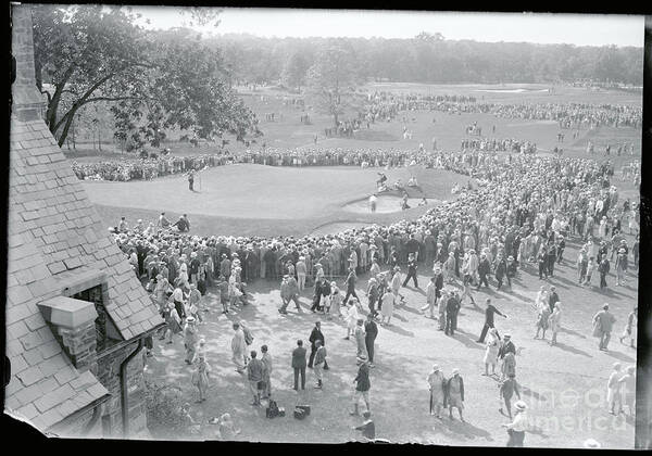 Crowd Of People Poster featuring the photograph Crowd Watching Bobby Jones During Golf by Bettmann