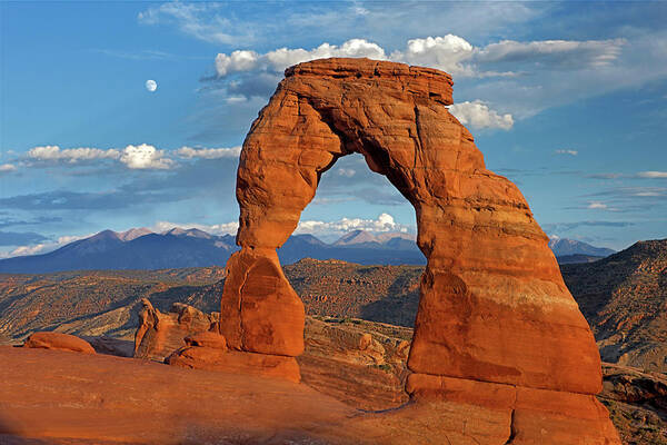 Delicate Arch Sunset Poster featuring the digital art Delicate Arch Sunset 4707 by Mike Jones Photo