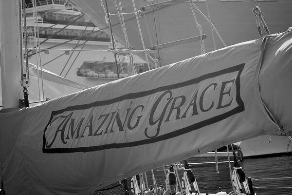 Amazing Grace Poster featuring the photograph Docked in Puerto Rico by Debra Grace Addison