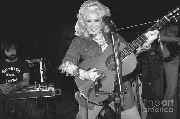 West Village Poster featuring the photograph Dolly Parton Rehearsing For Performance by Bettmann