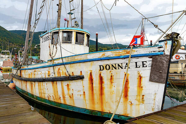 Fishing Boats Poster featuring the photograph Donna Lee by Larry Waldon