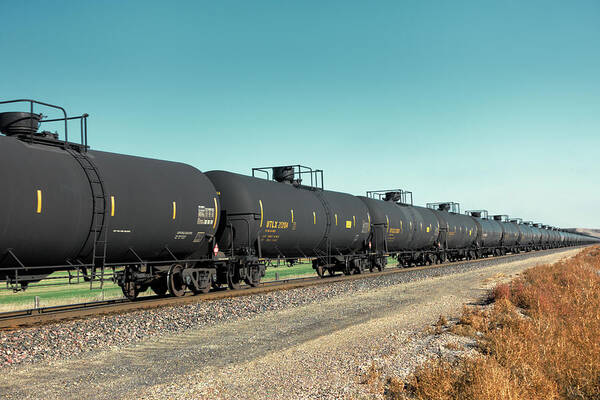 Dot-111 Poster featuring the photograph DOT-111 Tank Car Row by Todd Klassy
