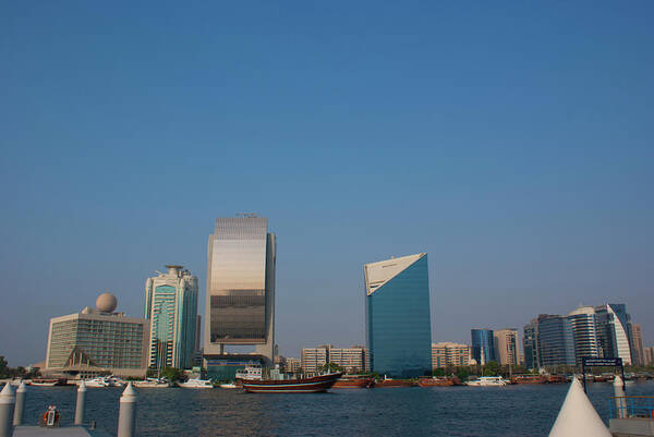 Clear Sky Poster featuring the photograph Dubai Creek by Mark Williamson