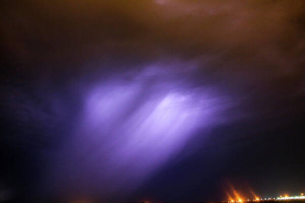 Nebraskasc Poster featuring the photograph Dying Late Night Supercell 015 by NebraskaSC