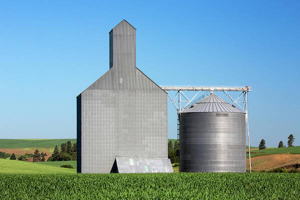 Grain Elevator Poster featuring the photograph Elevator and Bin by Todd Klassy