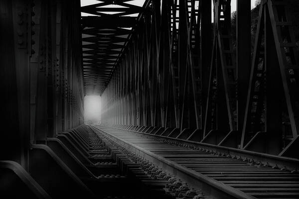 Rails Poster featuring the photograph Empty Bridge by Olavo Azevedo