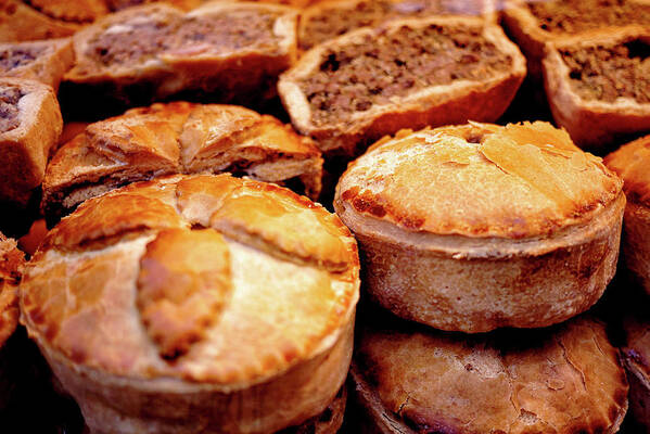 Meat Pie Poster featuring the photograph English Meat Pies by Louise Legresley