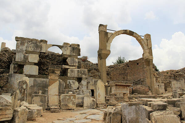 Ephesus Poster featuring the photograph Ephesus in Ruins by Amy Sorvillo