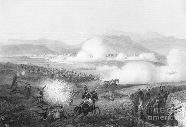 Horse Poster featuring the photograph Etching Of The Battle Of Kars by Bettmann