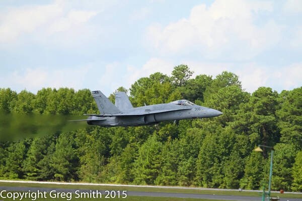 F18 Poster featuring the photograph F18 takeoff by Greg Smith