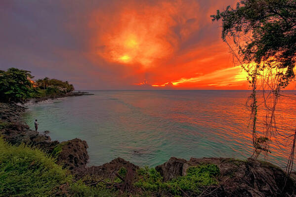 Sunset Poster featuring the photograph Fire Sky by Nadia Sanowar