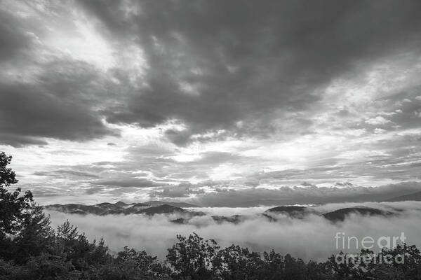 Smoky Mountains Poster featuring the photograph Foggy Mountain Morning by Mike Eingle