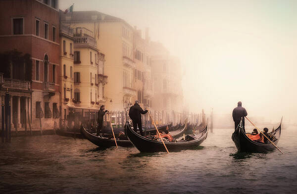 Venice Poster featuring the photograph Foggy Venice by Ute Scherhag