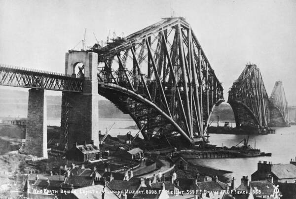1880-1889 Poster featuring the photograph Forth Bridge by Hulton Archive