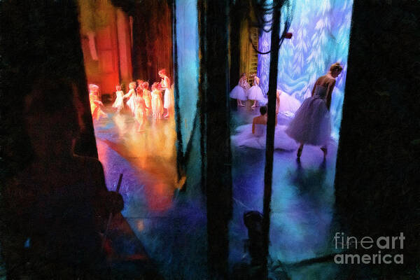 Ballerina Poster featuring the photograph Front Stage, Back Stage by Craig J Satterlee