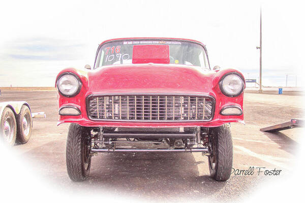 55 Poster featuring the drawing Gasser front by Darrell Foster