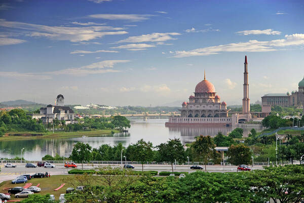 Grass Poster featuring the photograph Good Morning Putrajaya by Virginie Blanquart