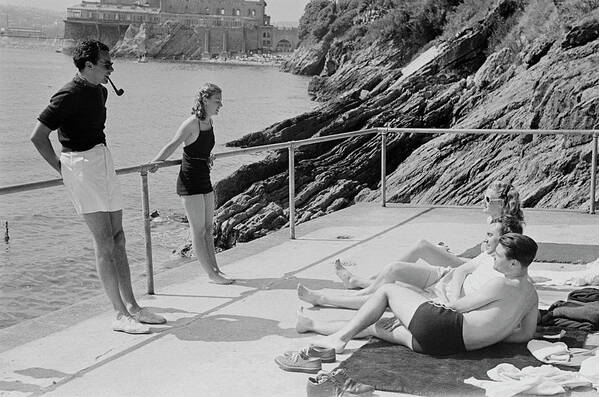 Smoking Poster featuring the photograph Grand Relaxation by Bert Hardy