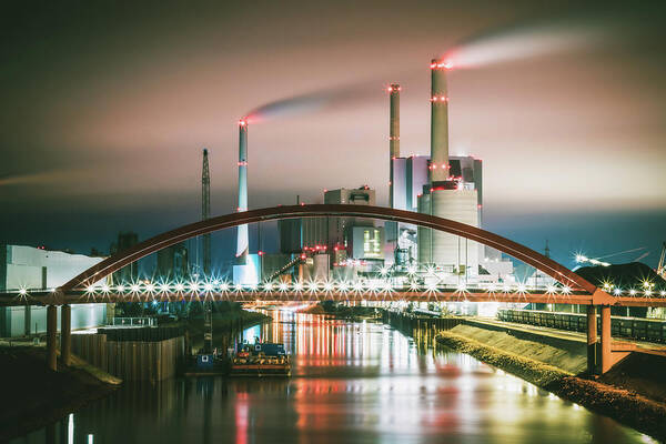 Mannheim Poster featuring the photograph Grosskraftwerk Mannheim by Marc Braner