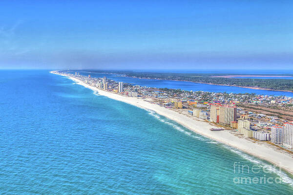 Gulf Shores Poster featuring the photograph Gulf Shores Beaches 1335 Tonemapped by Gulf Coast Aerials -