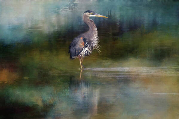 Bird Poster featuring the photograph Out of the Mist by Marilyn Wilson