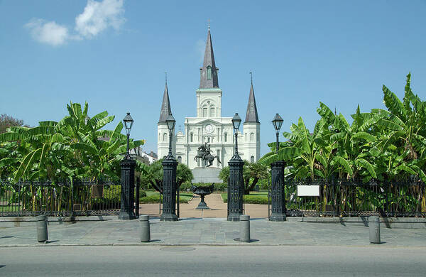 Statue Poster featuring the photograph Historic Jackson Square, New Orleans by Pelicankate