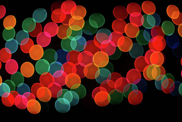 Abstract Poster featuring the photograph Holiday Lights by Ron Roberts